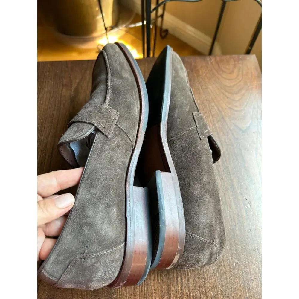 Vintage Foundry Co. Men's 10.5 Davis Loafers brown suede leather